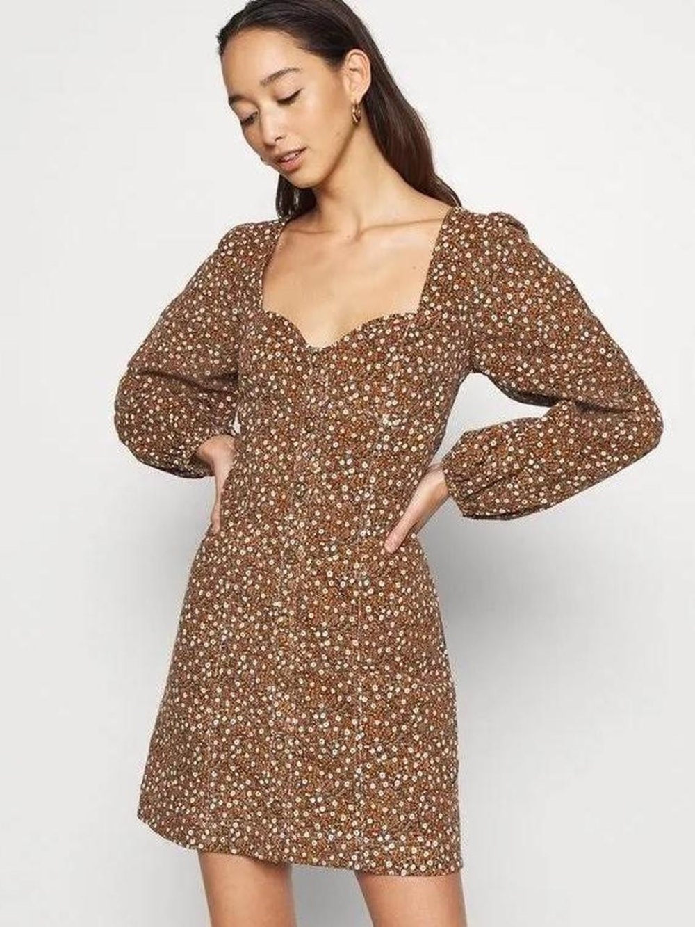 Free People Call Me Cord Mini Dress